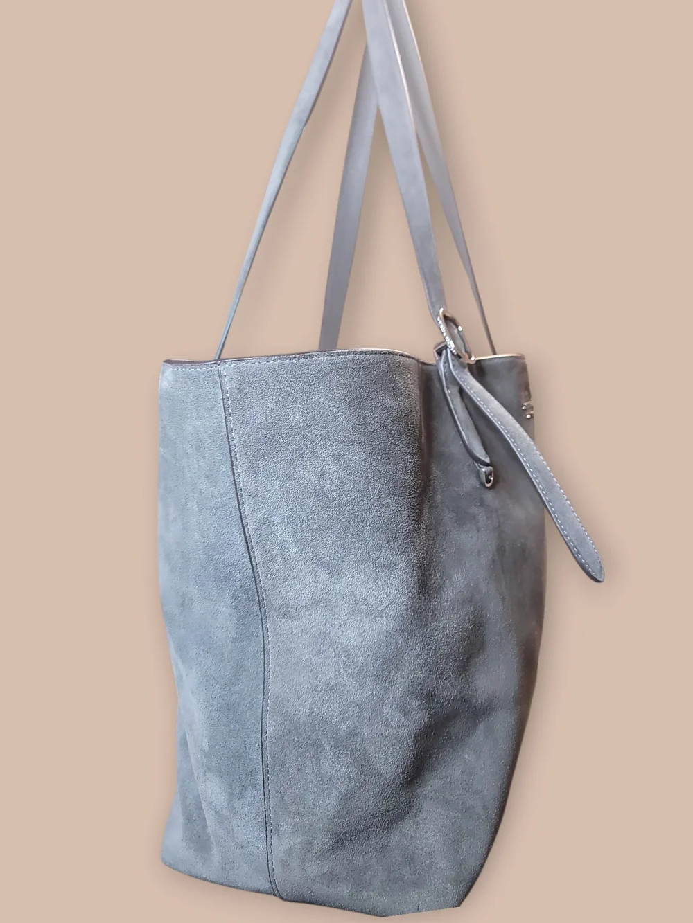 Kate Spade 454 Grey Suede Large Tote Like New Condition